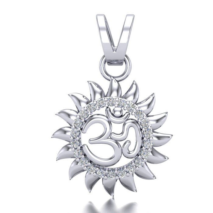 Om Sun Silver Locket Om Sun Silver Locket