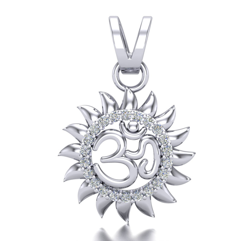 Om Sun Silver Locket Om Sun Silver Locket
