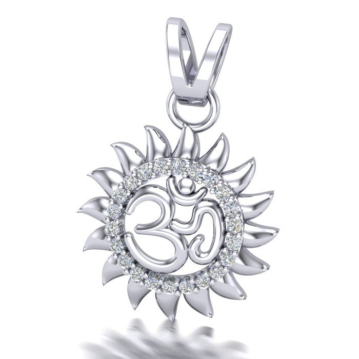 Om Sun Silver Locket Om Sun Silver Locket