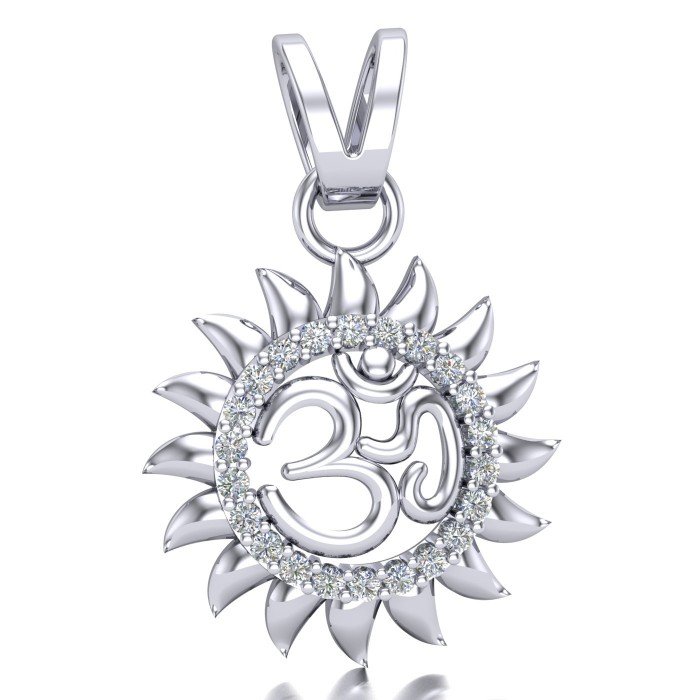 Om Sun Silver Locket Om Sun Silver Locket