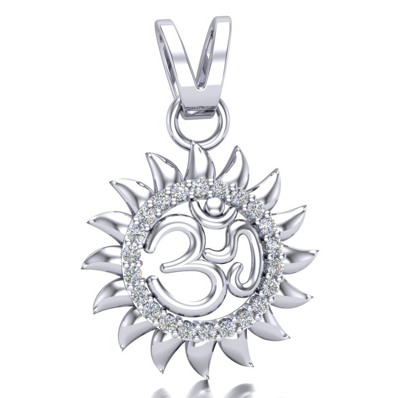 Om Sun Silver Locket Om Sun Silver Locket
