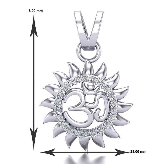 Om Sun Silver Locket Om Sun Silver Locket