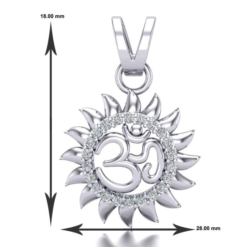 Om Sun Silver Locket Om Sun Silver Locket