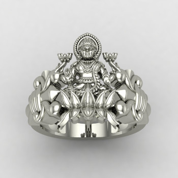 Laxmi Mata Silver Ring