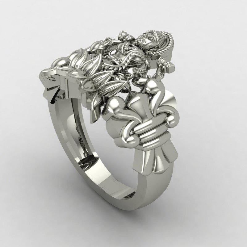 Laxmi Mata Silver Ring Laxmi Mata Silver Ring