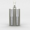 Double Line American Diamond Men Pendant