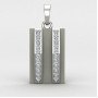 Double Line American Diamond Men Pendant