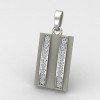 Double Line American Diamond Men Pendant