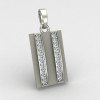 Double Line American Diamond Men Pendant