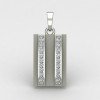 Double Line American Diamond Men Pendant