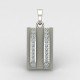 Double Line American Diamond Men Pendant
