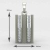 Double Line American Diamond Men Pendant