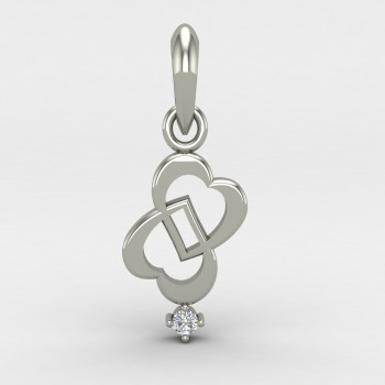 Double Heart Silver Pendent