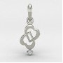 Double Heart Silver Pendent