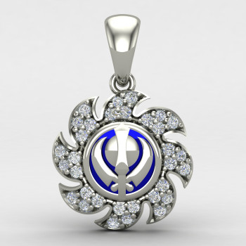 Silver Khanda Locket
