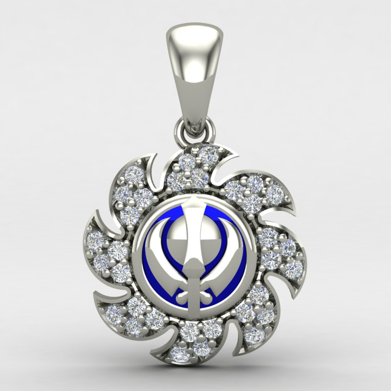 Silver Khanda Locket Silver Khanda Locket