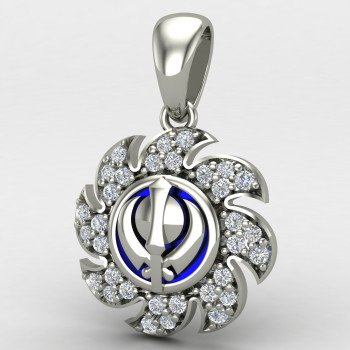 Silver Khanda Locket Silver Khanda Locket