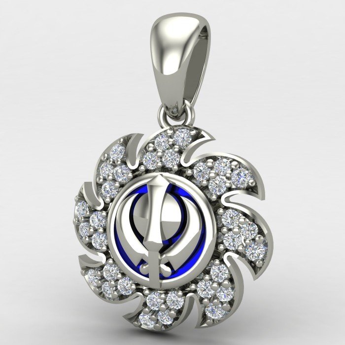 Silver Khanda Locket Silver Khanda Locket