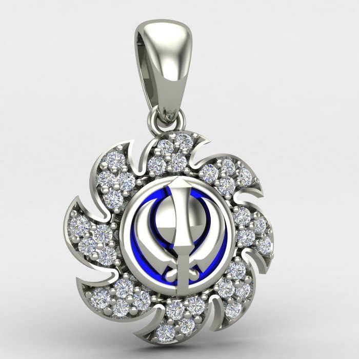 Silver Khanda Locket Silver Khanda Locket