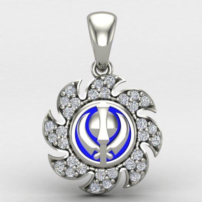 Silver Khanda Locket Silver Khanda Locket