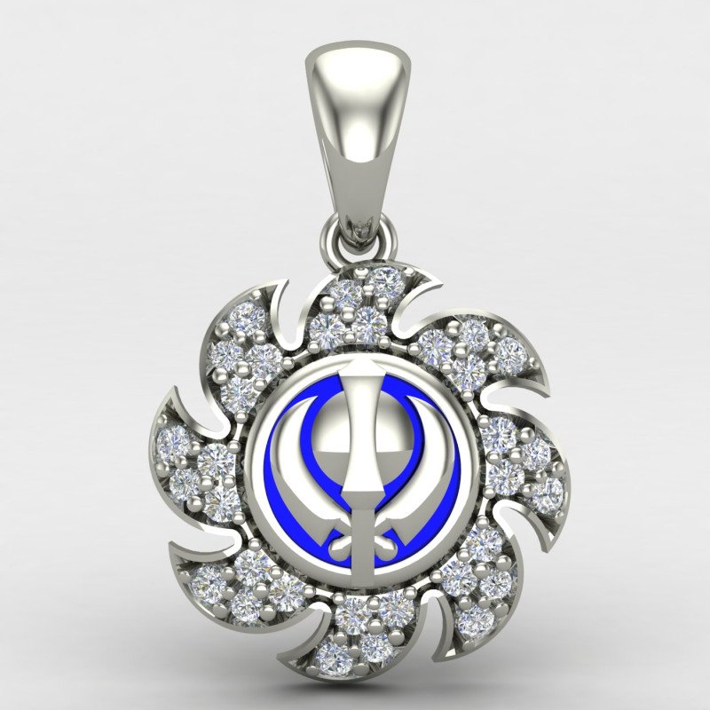Silver Khanda Locket Silver Khanda Locket