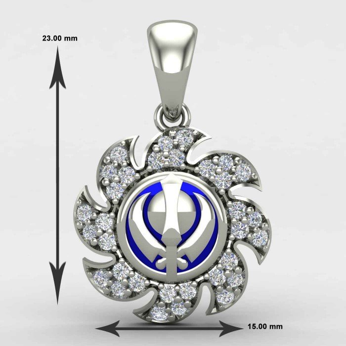 Silver Khanda Locket Silver Khanda Locket