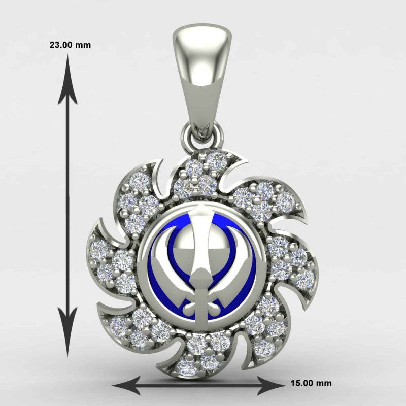 Silver Khanda Locket Silver Khanda Locket