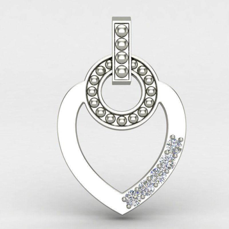 Women Heart Pendant Silver Women Heart Pendant Silver