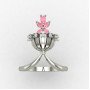 Pink Cocktail Ring Silver