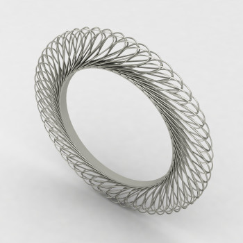 Spiral Silver Bangle