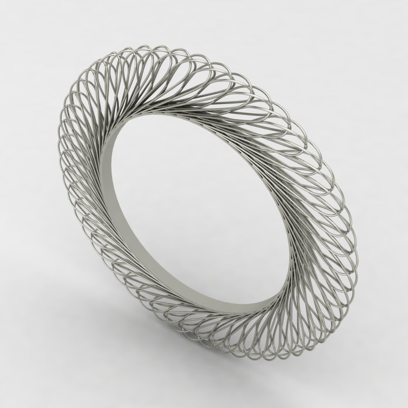 Spiral Silver Bangle Spiral Silver Bangle