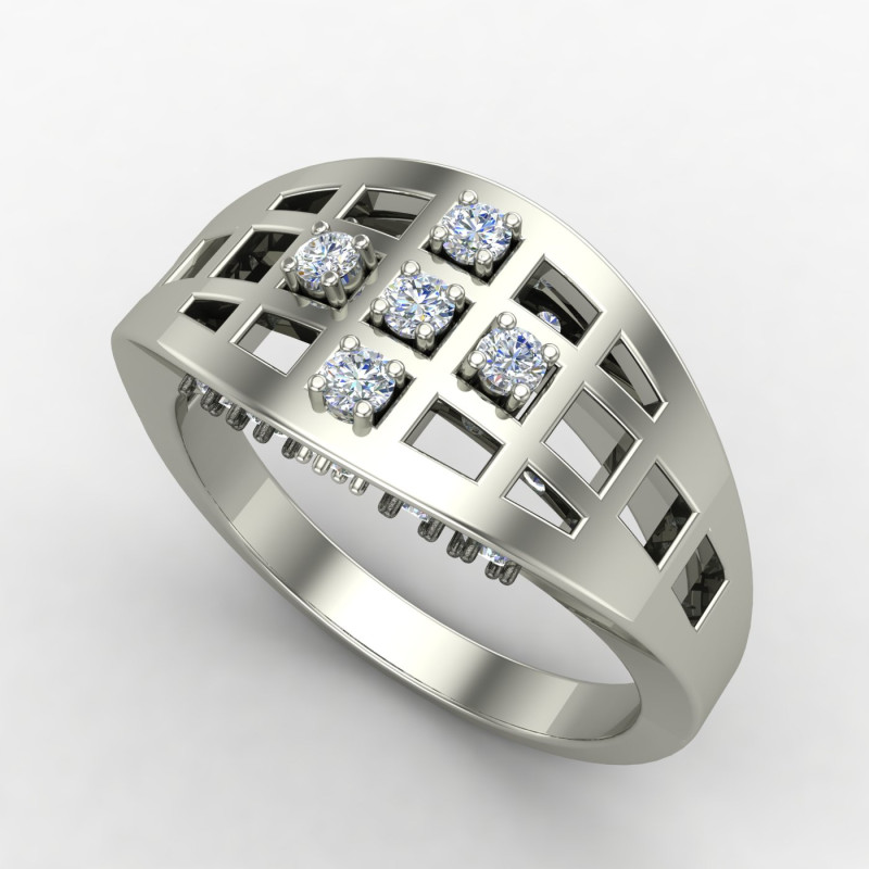 Silver Wedding Band for Men