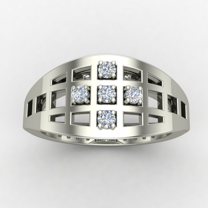 Silver Wedding Band for Men