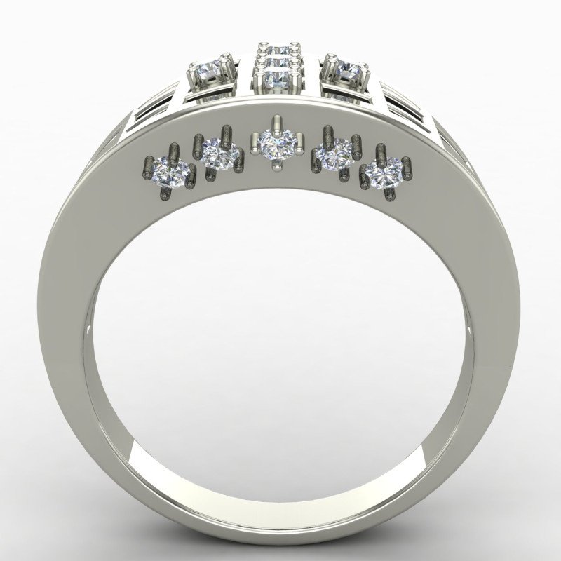 Silver Wedding Band for Men