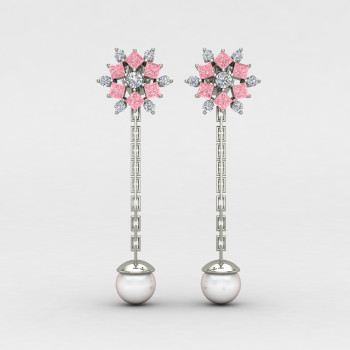 Girls Pink Dangling Earring
