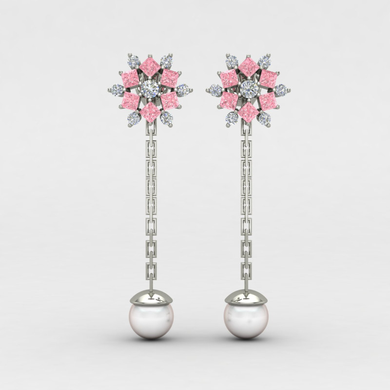 Girls Pink Dangling Earring