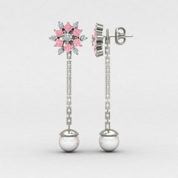 Girls Pink Dangling Earring
