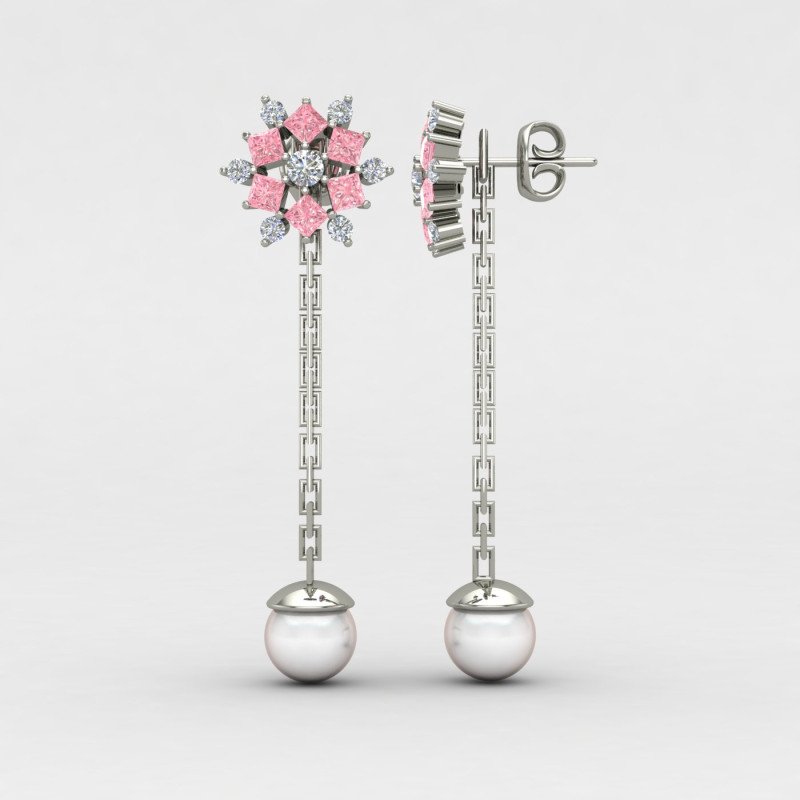 Girls Pink Dangling Earring