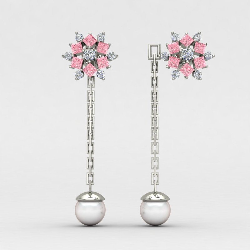 Girls Pink Dangling Earring