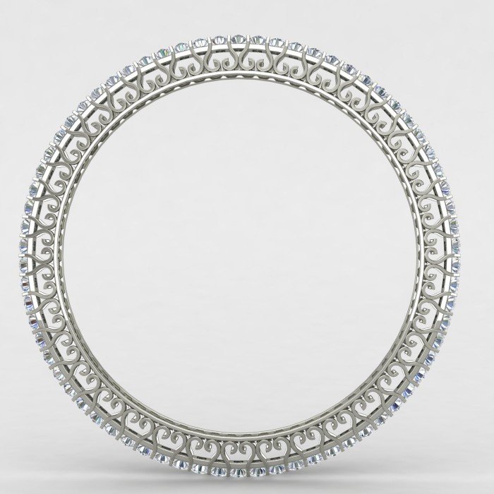 Fashionable Single Line Diamond Bangle
