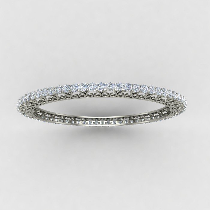 Fashionable Single Line Diamond Bangle