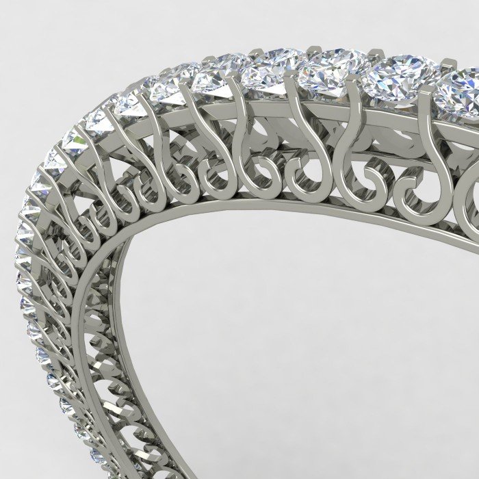 Fashionable Single Line Diamond Bangle