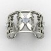 Unique Hammered Silver Band Ring Handmade