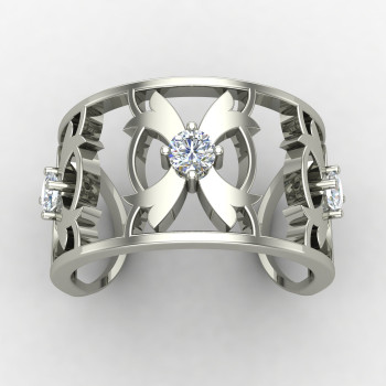 Unique Hammered Silver Band Ring Handmade