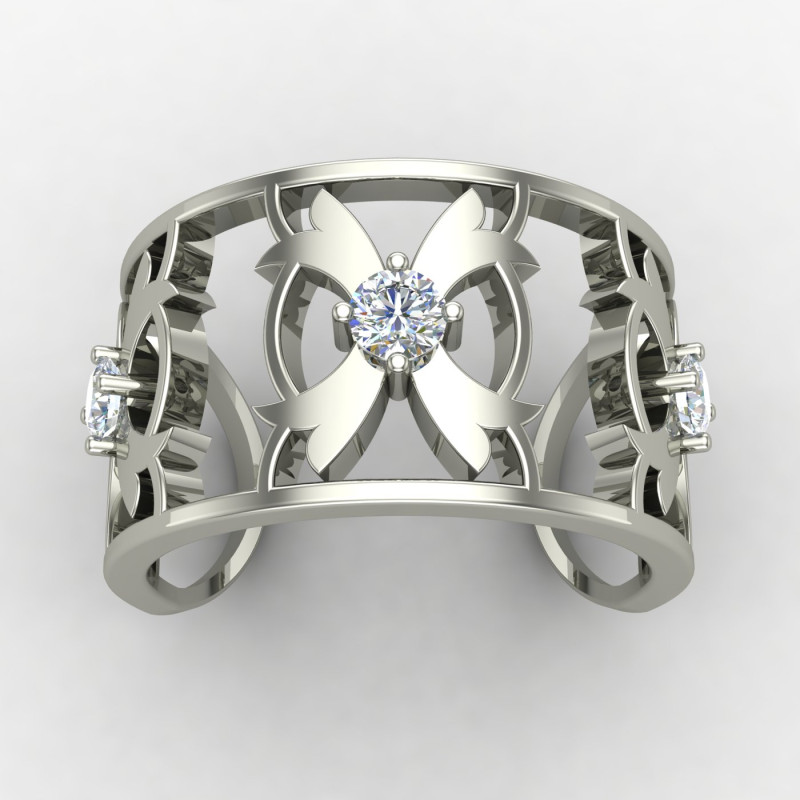 Unique Hammered Silver Band Ring Handmade