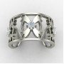 Unique Hammered Silver Band Ring Handmade