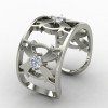 Unique Hammered Silver Band Ring Handmade