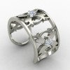 Unique Hammered Silver Band Ring Handmade