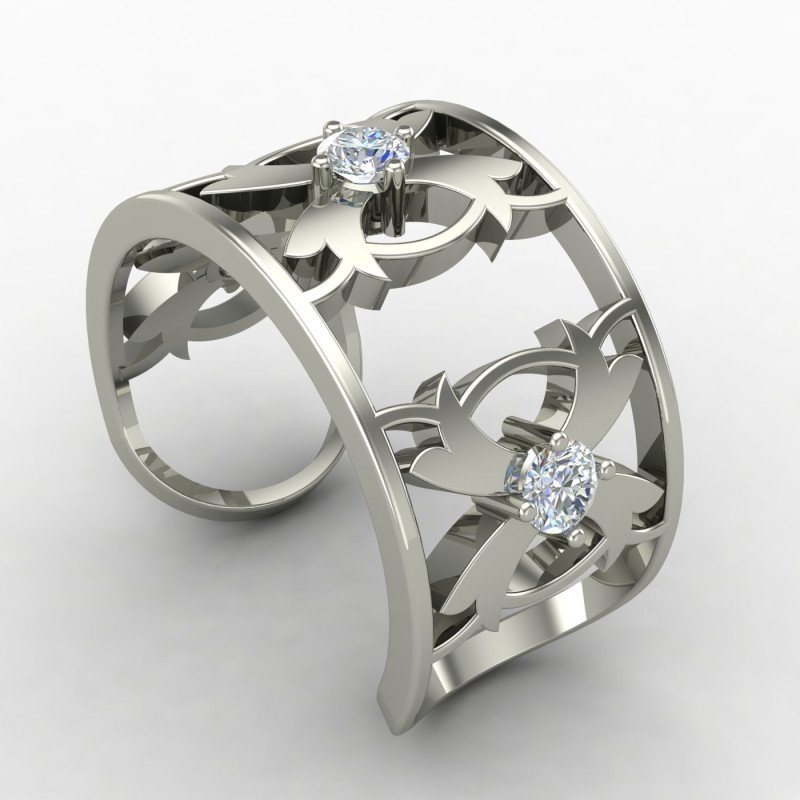 Unique Hammered Silver Band Ring Handmade