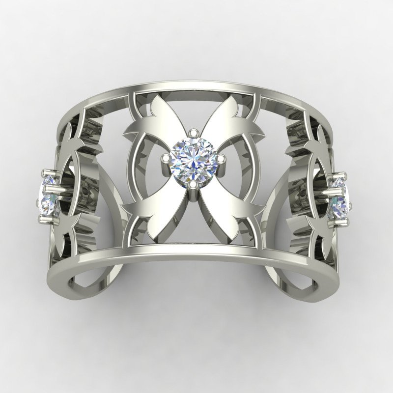 Unique Hammered Silver Band Ring Handmade